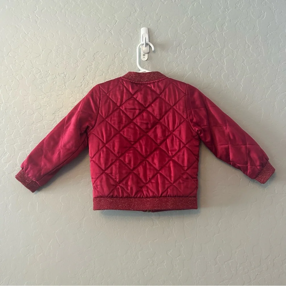 Disney collection by tutu couture burgundy princess patch puffer jacket 3t